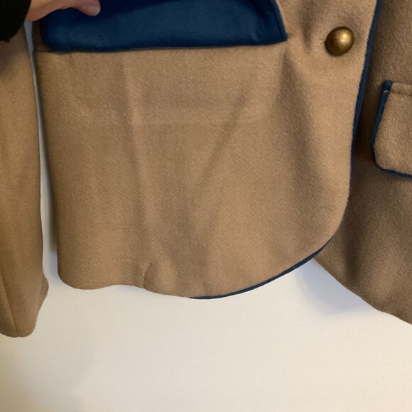 MissLook small, beige and teal blazer jacket - Picture 2 of 11